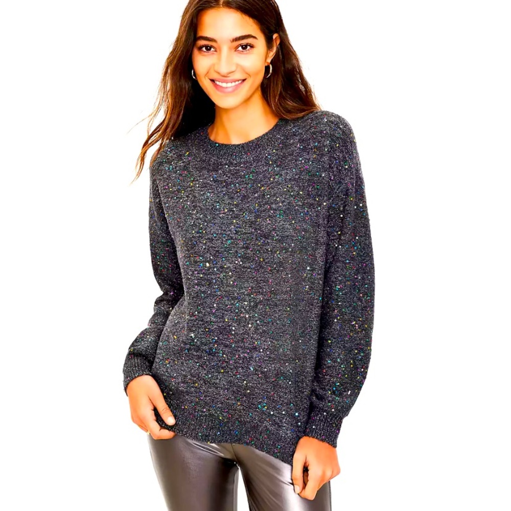 NWT LOFT Rainbow Sequin Sweater